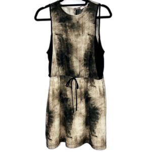 Forever 21 Contemporary Tie Dye Dress with Pockets Black Offwhite Size Medium